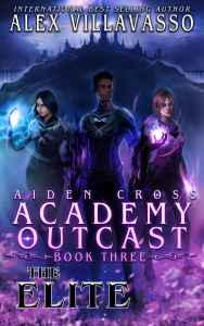 Cover for teen superhero academy novel The Elite
