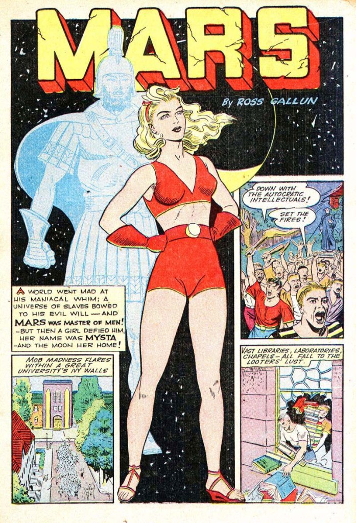 The first comic book page Mysta appeared in