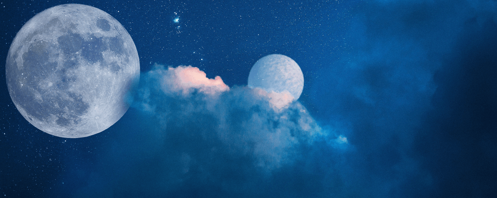Moons and clouds