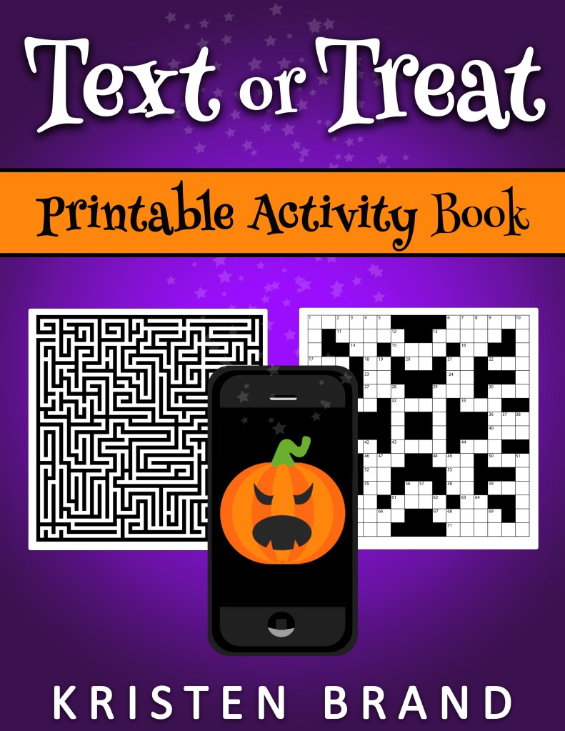 Text or Treat printable activity book cover