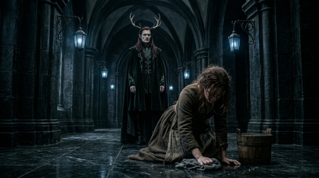 Human servant in fae palace