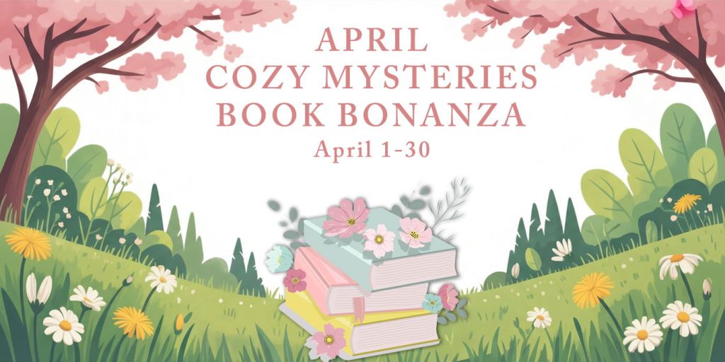 April Cozy Mystery book fair banner