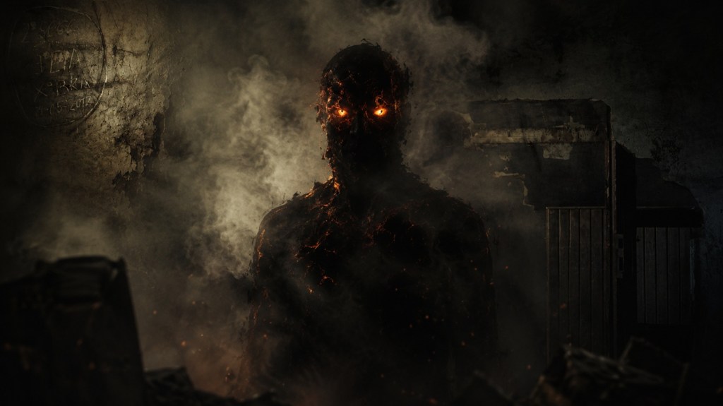 Ghost with burning eyes