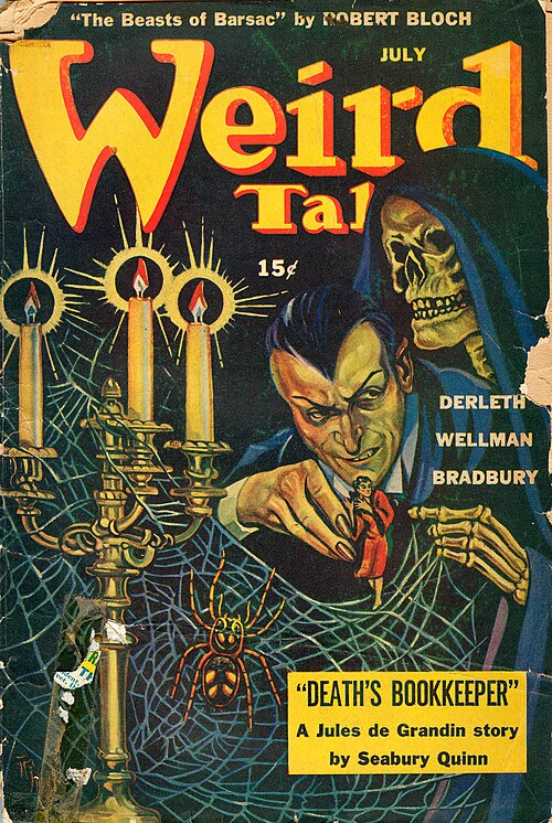 Cover of Weird Tales pulp magazine