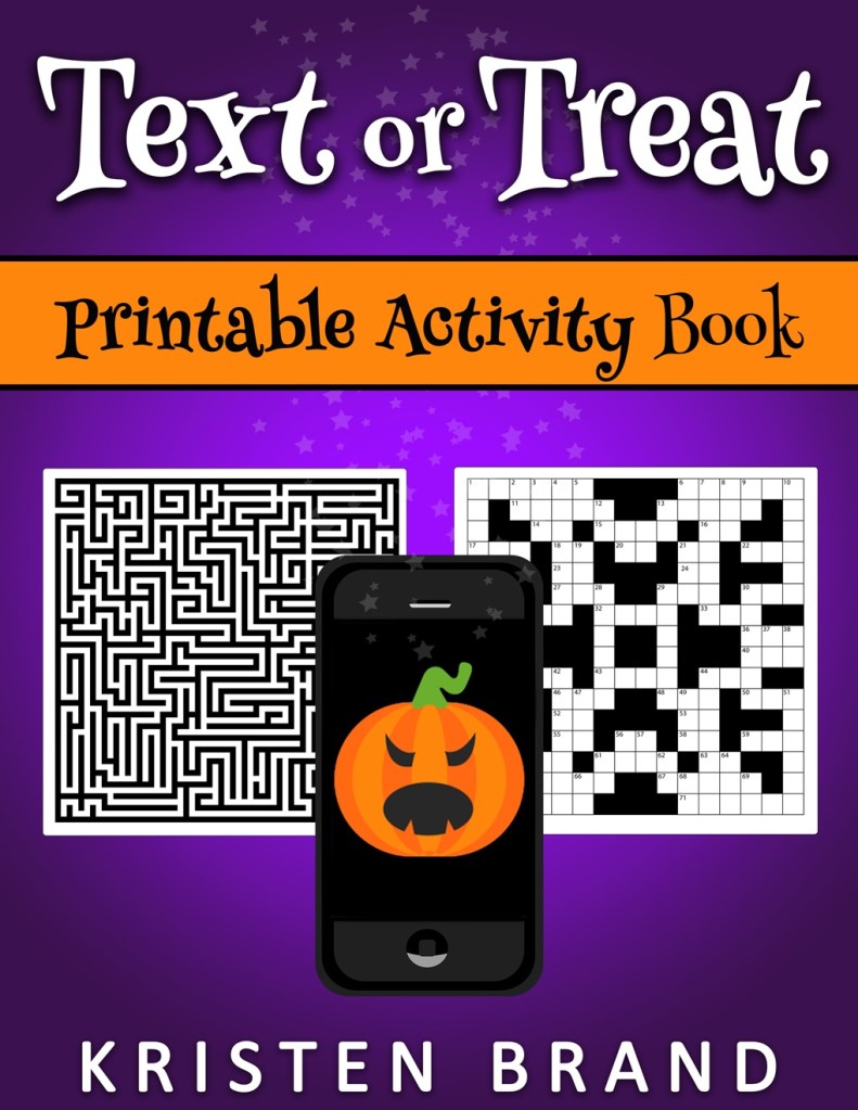 Text or Treat Printable Activity Book cover